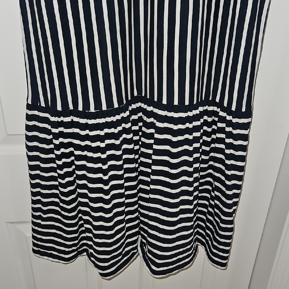 Navy And White Stripe BODEN Dress - Picture 5 of 6